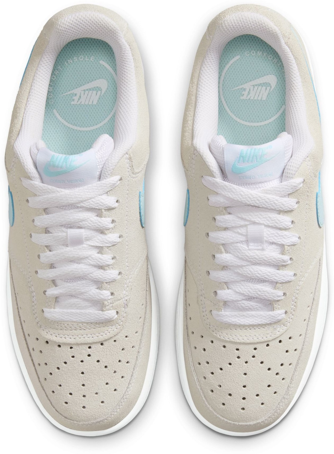 Image of NIKE Court Vision Low SD Premium Sneakers For Women (White, 7)