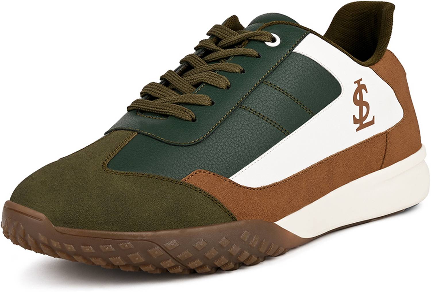Louis Stitch Men's Green and Tan Sneaker UK-6 - Image 3