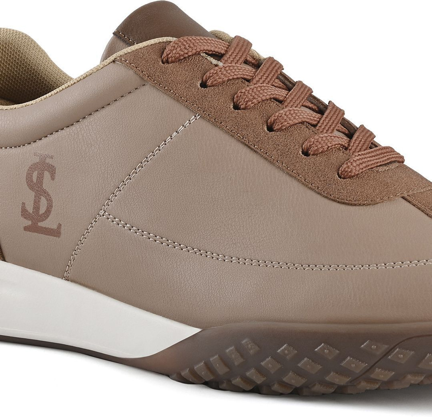Image of LOUIS STITCH Men's Tan and Beige Sneaker, Casual Lightweight Sneakers For Men, UK-10 Sneakers For Men