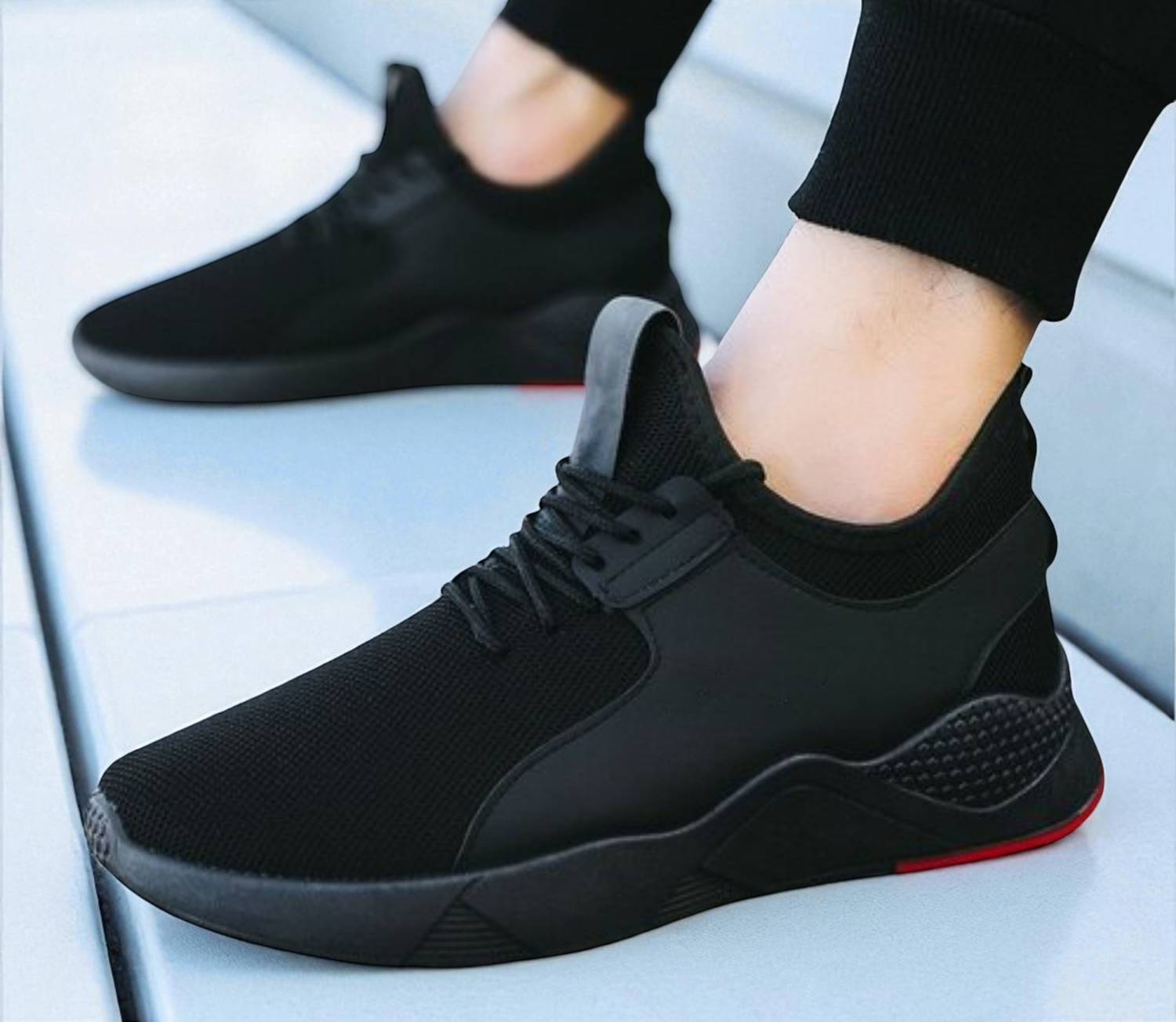 Free Kicks SW-343 Men Black Sneakers - Image 1