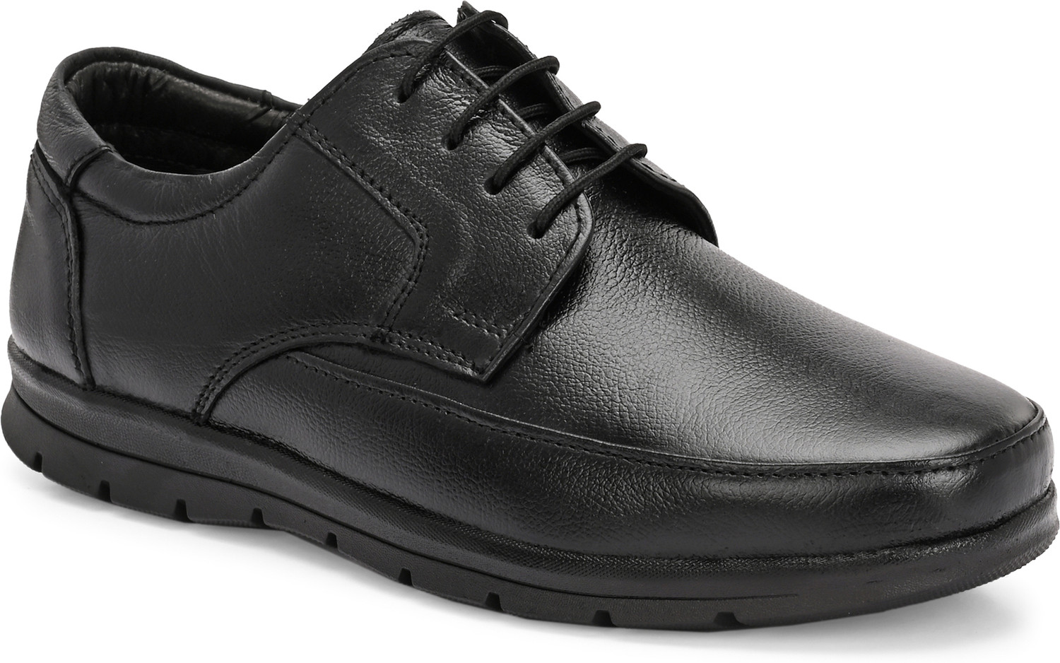 Image of FROSINO Men's Textured Derby Lace-Up Leather Formal Shoes Derby For Men