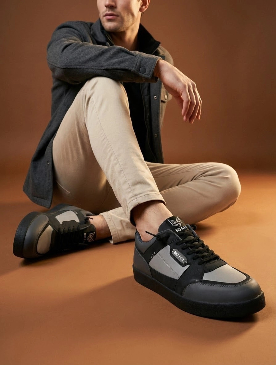 Image of BIG FOX Stride Super Comfortable Trendy Color Block Sneakers For Men