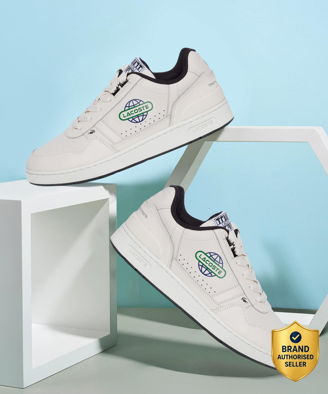 Image of LACOSTE Casuals For Men (Off White, 9)