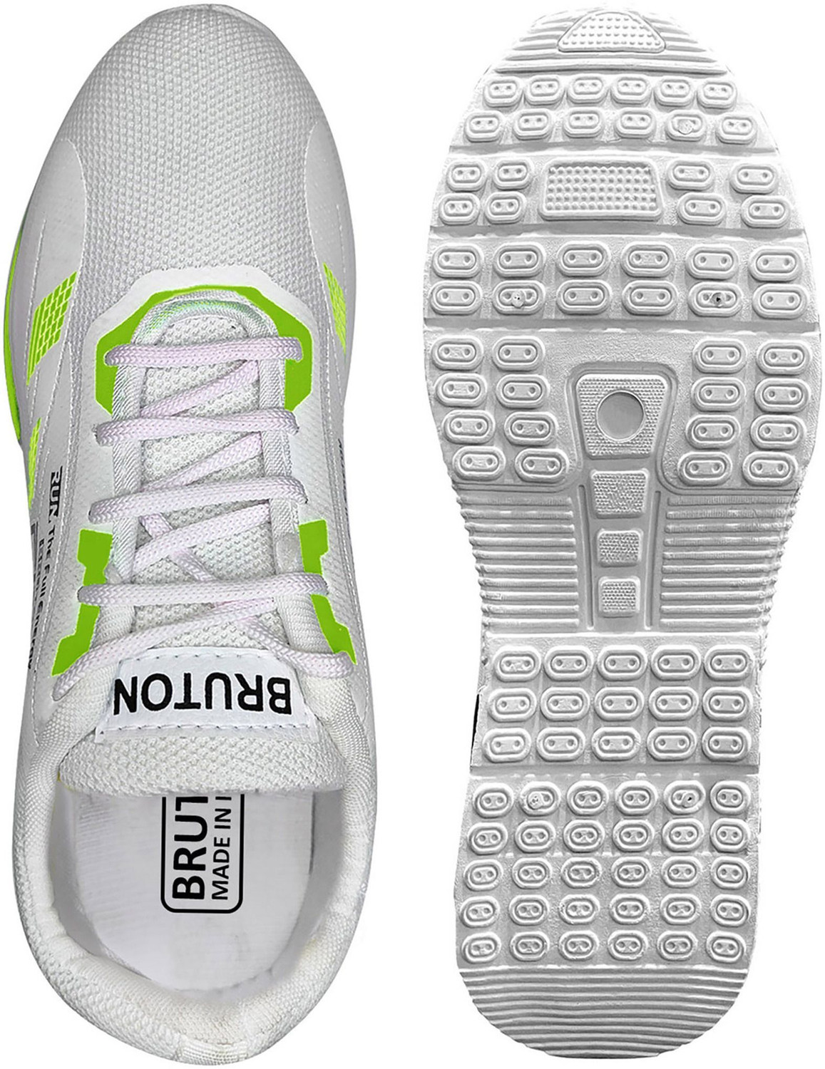 Image of BRUTON Trendy & Stylish Casual Shoes Sneakers For Men (White, 7)