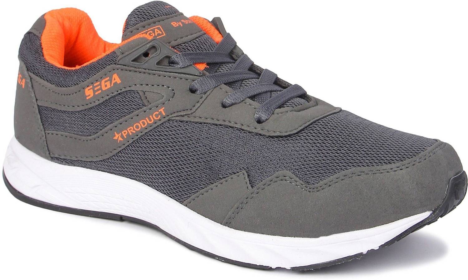 SEGA Grey Marathon Running Shoes For Men - Image 3