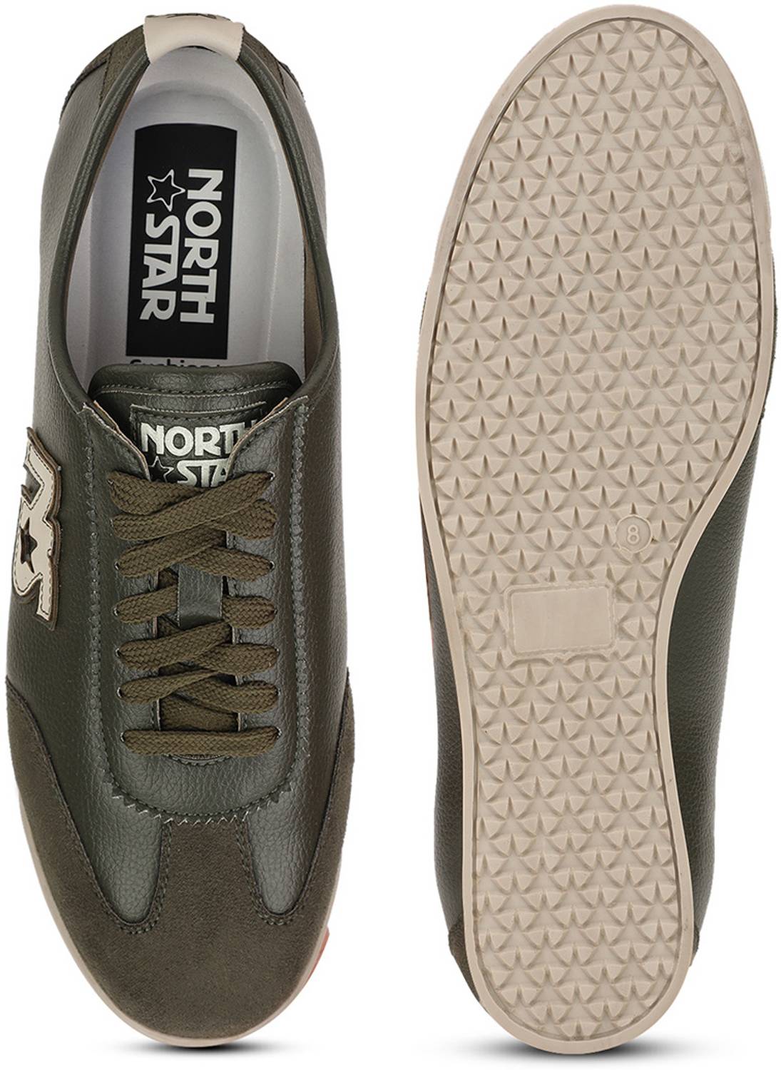N NORTH STAR 8517 ,KAWASAKI 2.O E Olive Sneakers Sports Lace-Up