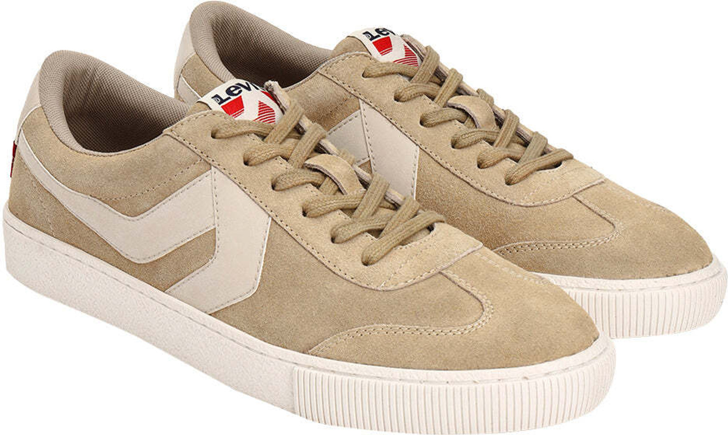 Image of LEVI'S Men's Beige Colorblock Sneakers Sneakers For Men