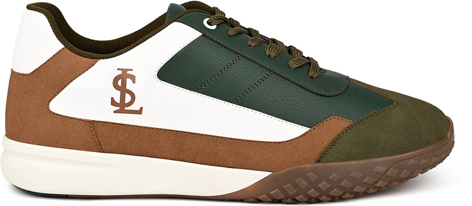 Louis Stitch Men's Green and Tan Sneaker UK-6 - Image 4