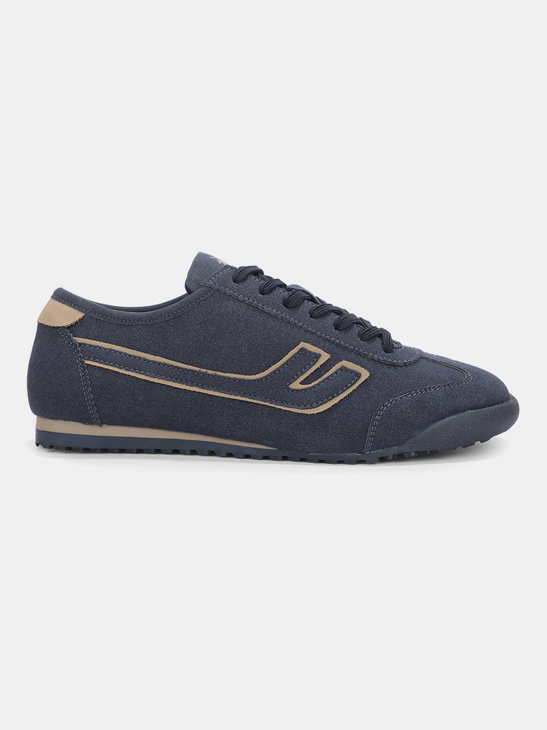 Image of Cantabil Men's Navy Colourblock Casual Sneakers Sneakers For Men (Navy, 7)