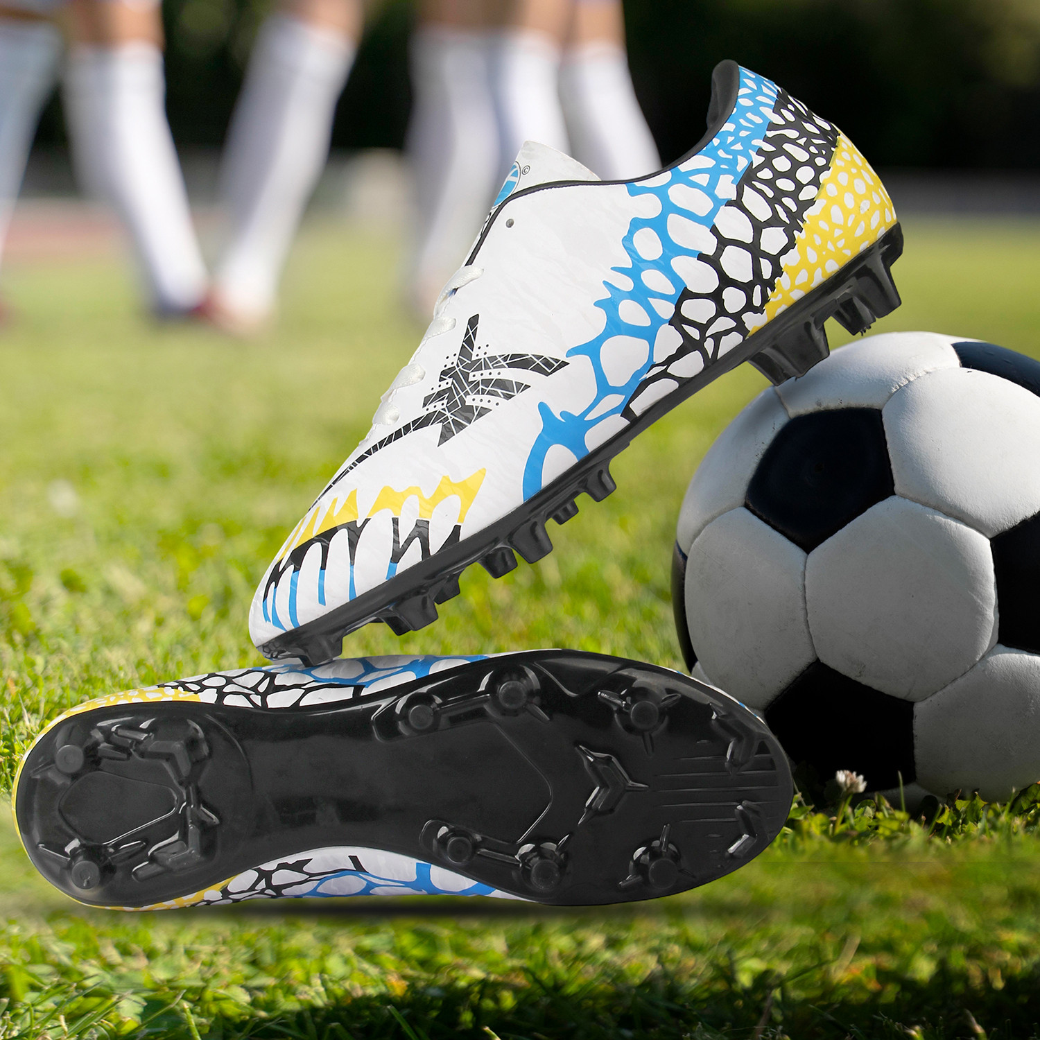 Image of FEROC FEROC Goal Attacker TPU Sole Football Shoe Men Boys Unisex Kids Football Shoes For Men