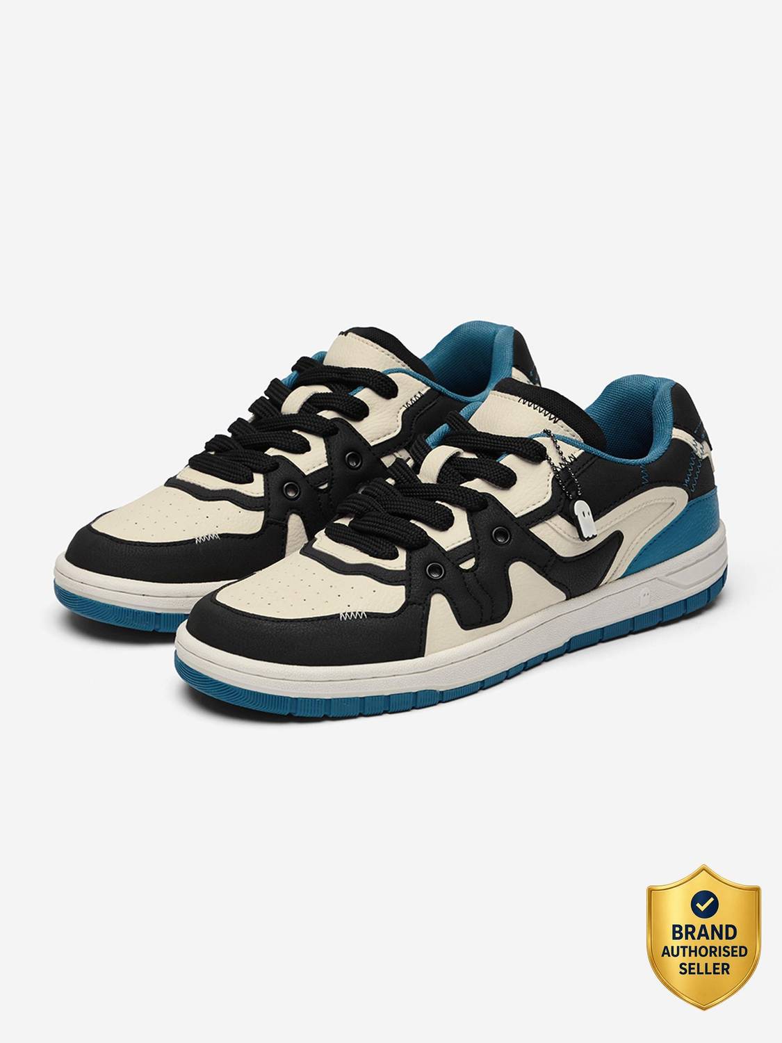 The Souled Store Urban Blaze Court Blue Sneakers for Men