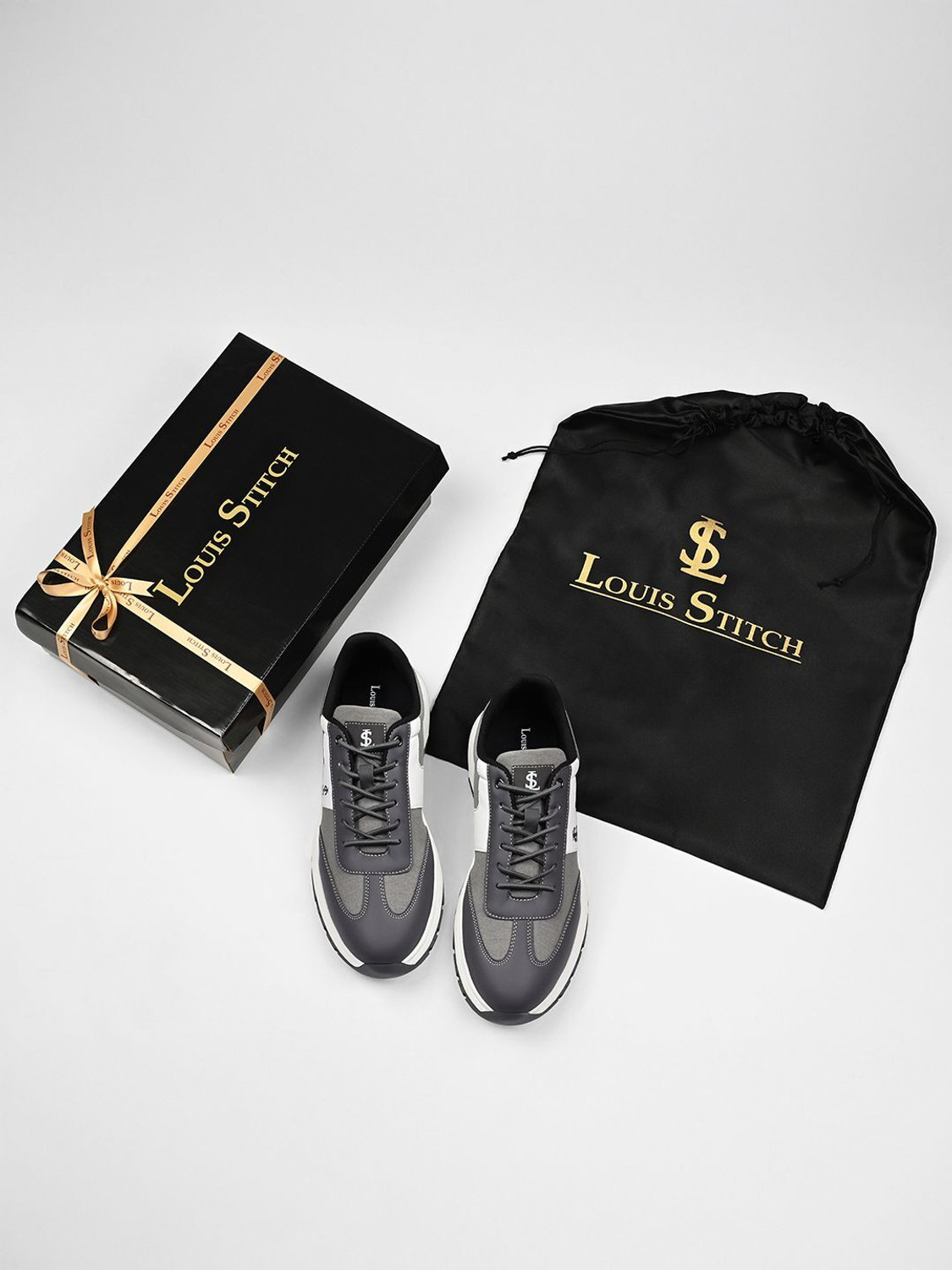 Image of LOUIS STITCH Urban Ash Sneaker Sport Shoes, Casual Sneaker with Elastic Laces, AT-MP Sneakers For Men