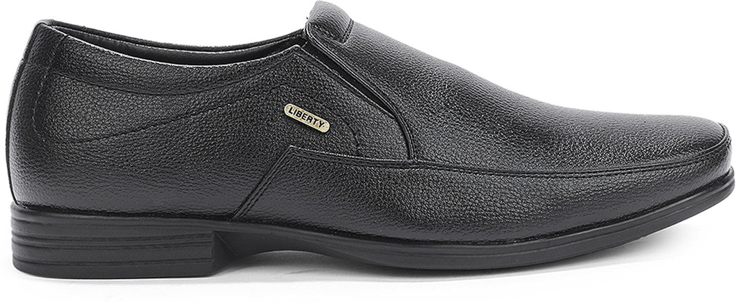 Image of LIBERTY Liberty Fortune HML-89E Black Formal Non Lacing Mocassin Shoes for Men Slip On For Men