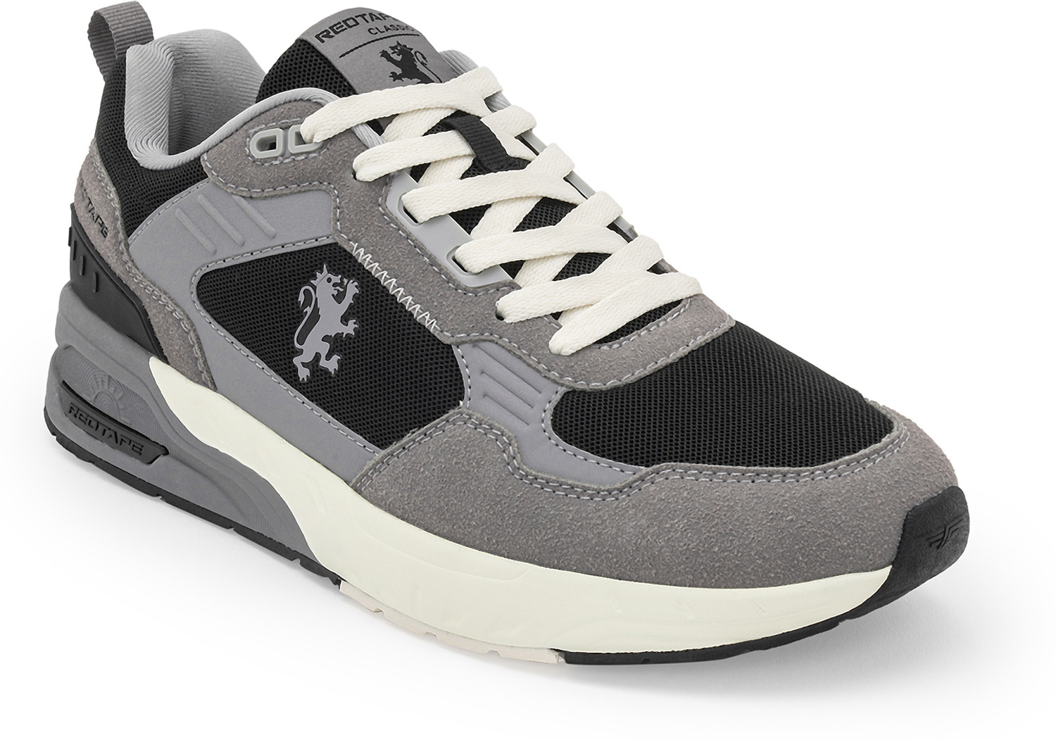 Image of RED TAPE Low Cut Lifestyle Sneakers for Men in Grey Black | Lifestyle Sneakers Sneakers For Men