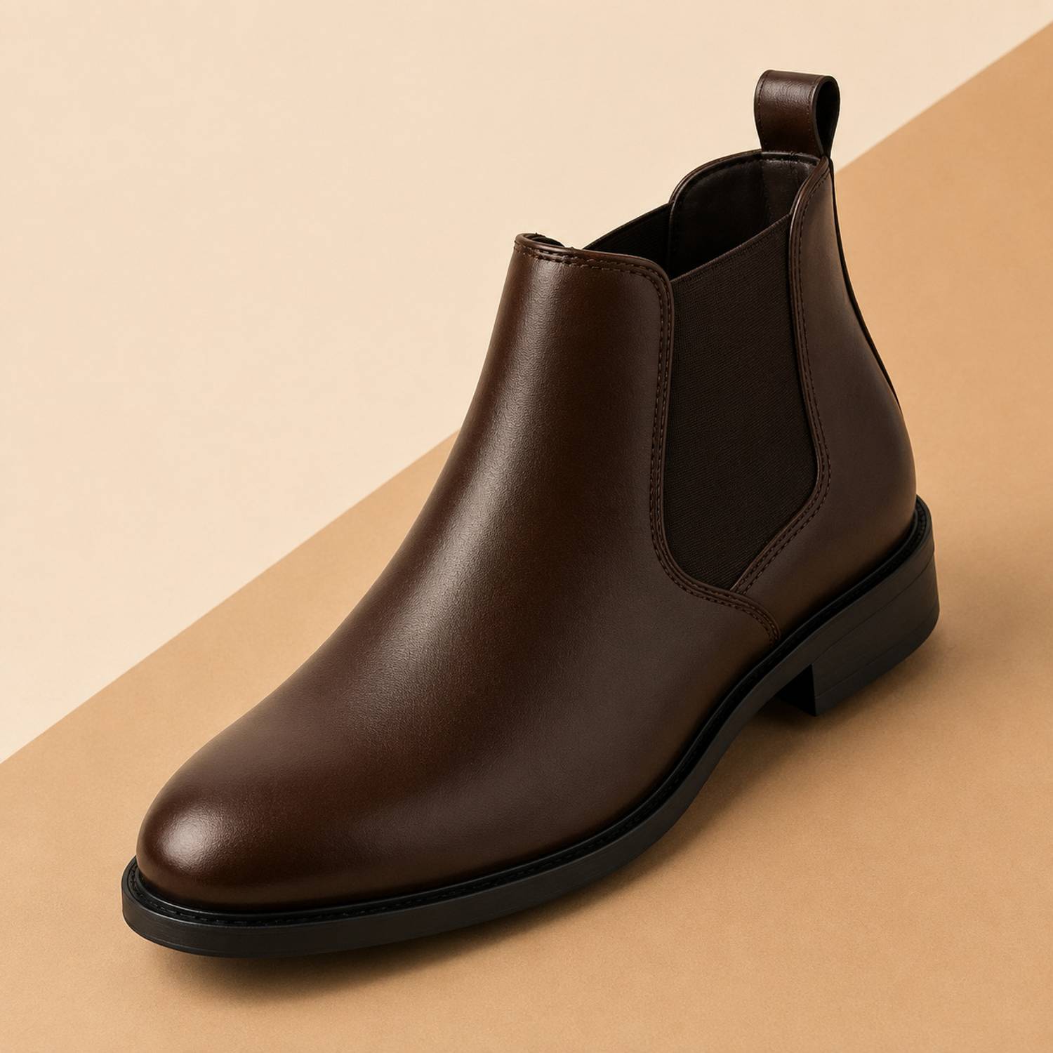 BOLTVELOCITY Classic Chelsea Boots For Men Brown - Image 3
