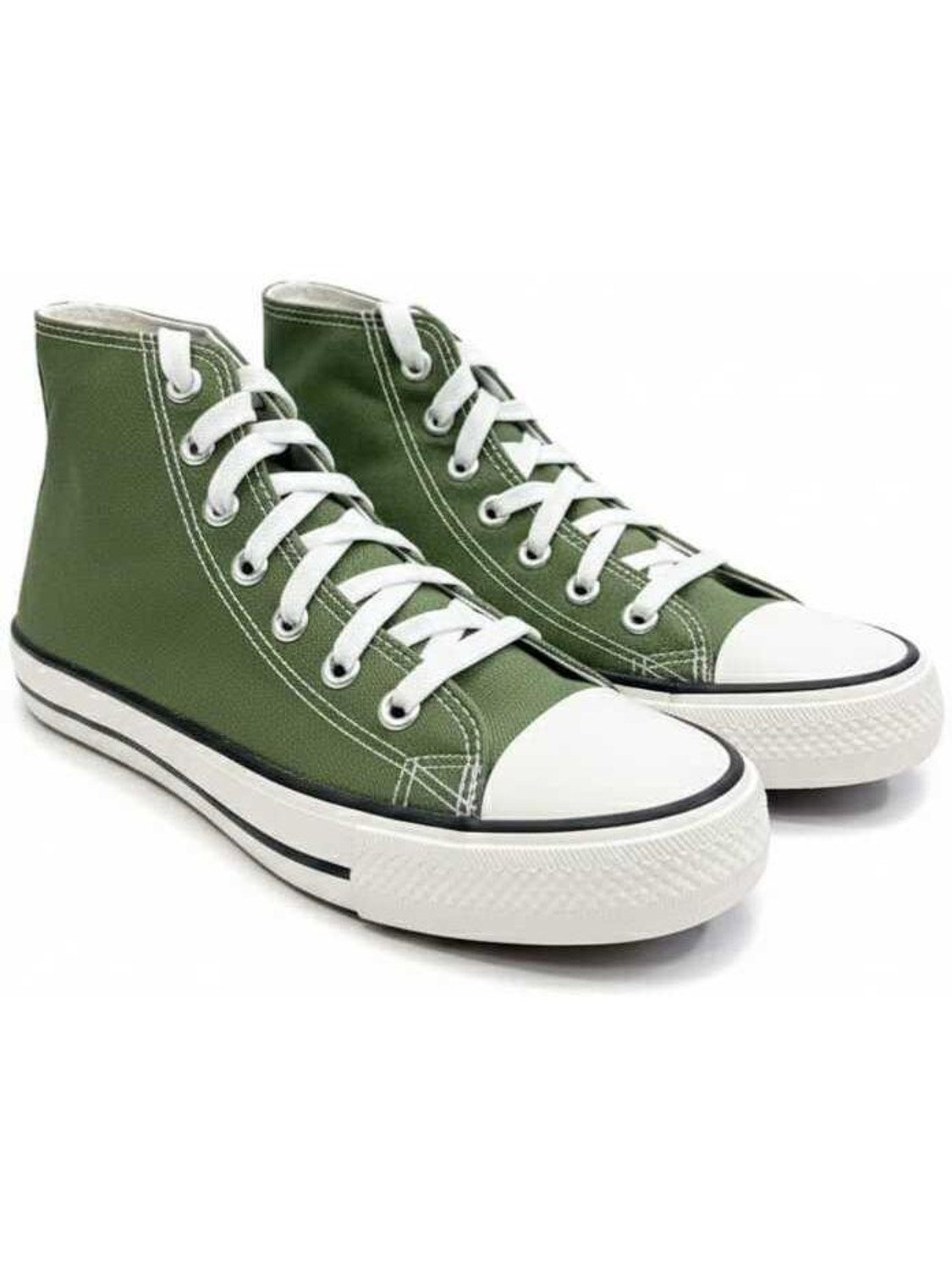 Image of City Soles Street Smart Casual Canvas Sneakers Canvas Shoes For Men (Green, 7)