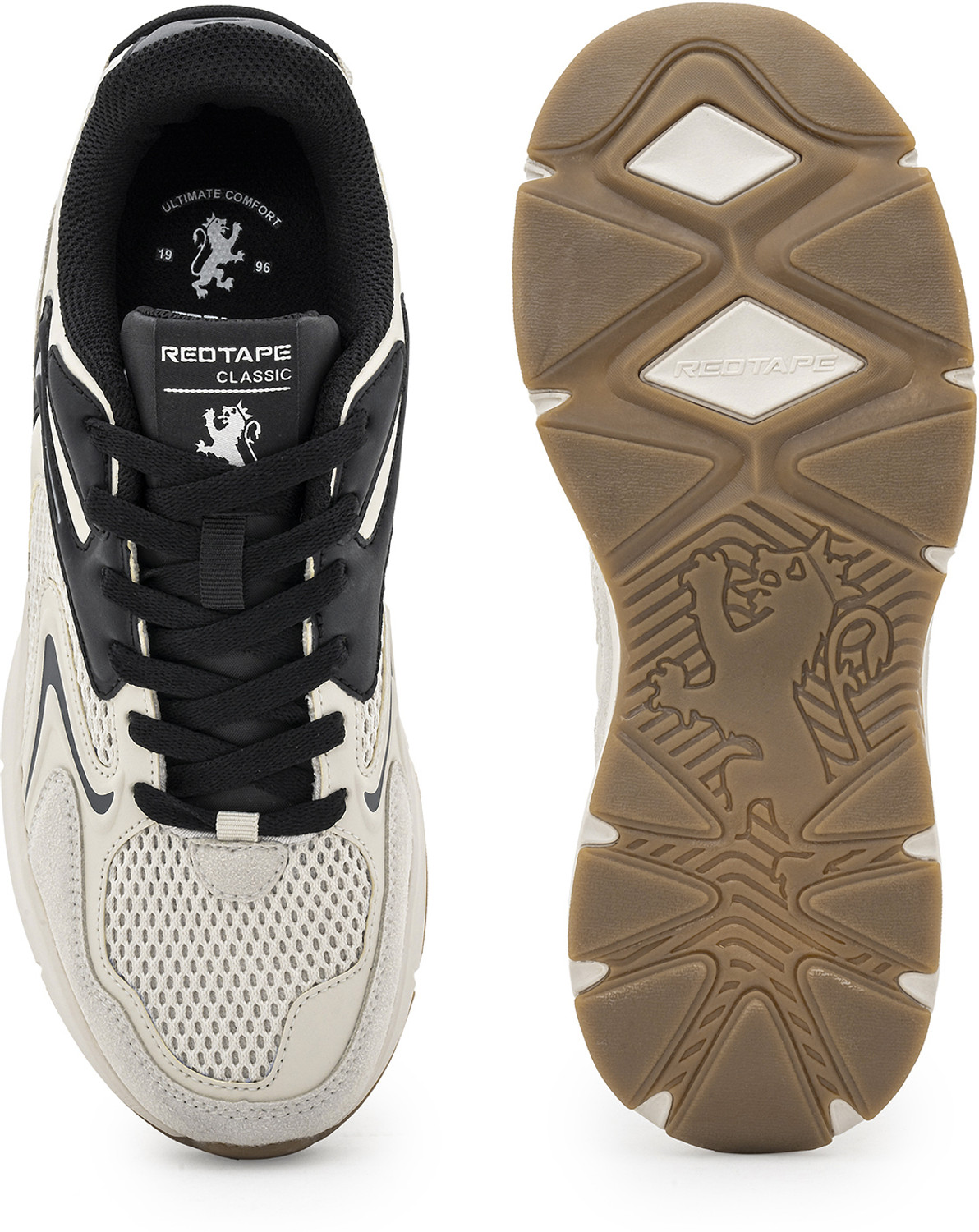 Image of RED TAPE Low Cut Lifestyle Sneakers for Men in Beige Black | Lifestyle Sneakers Sneakers For Men