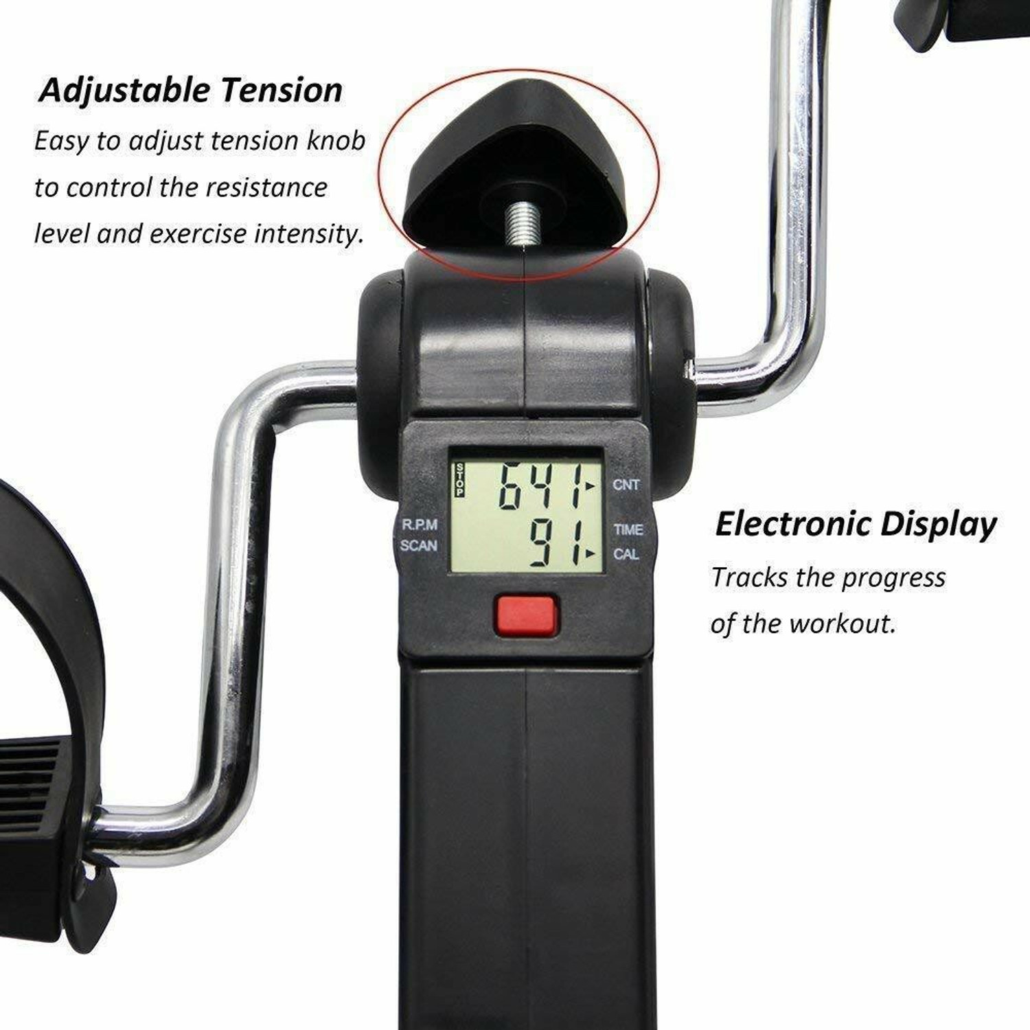 Image of MAITRI ENTERPRISE Mini Pedal Exercise Cycle Folding Bike Foot Cycle Fitness Portable Pedaling M41 Mini Pedal Exerciser Cycle