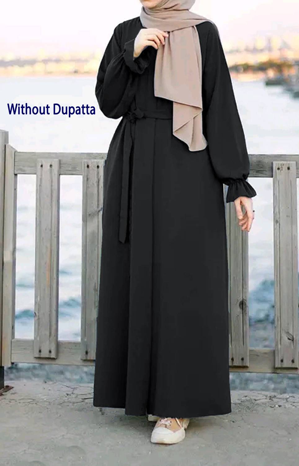 BURAQUE ENTERPRISES Polyester Solid Abaya