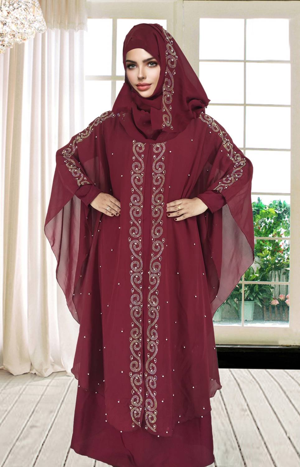 BURAQUE ENTERPRISES Polyester Solid Abaya With Hijab Price in India - Buy  BURAQUE ENTERPRISES Polyester Solid Abaya With Hijab online at Flipkart.com
