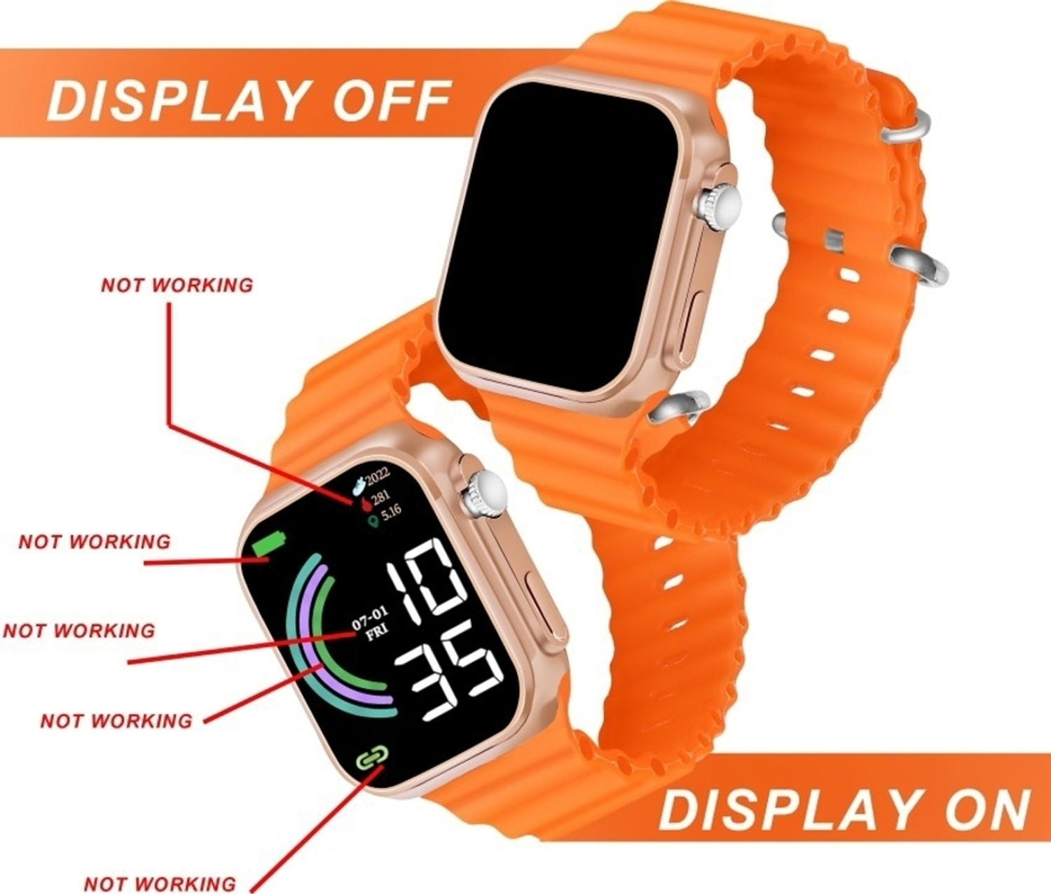 Image of JMDEnterprises ULTRA LED Digital Watch - For Boys & Girls