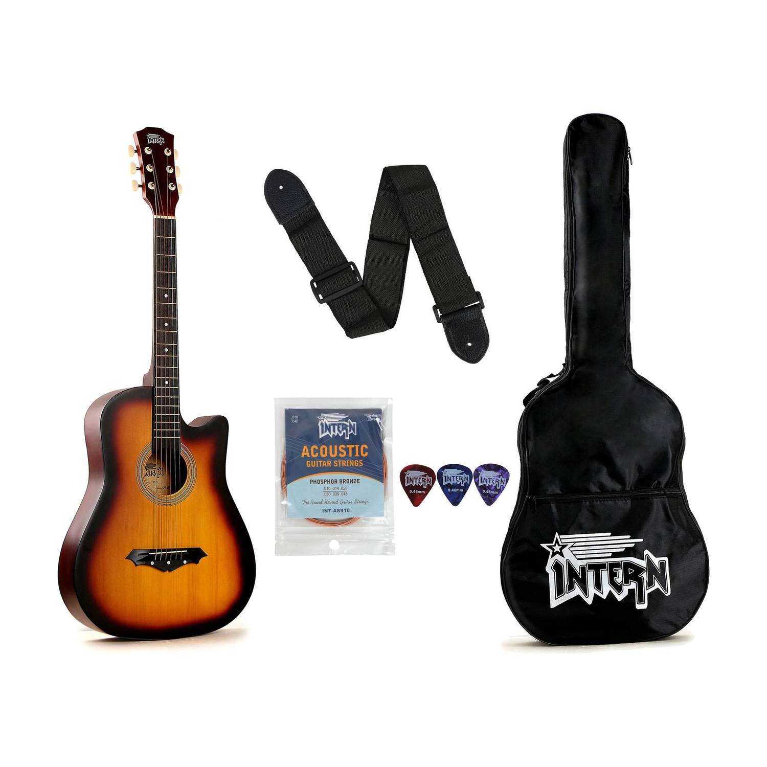 intern INT-38C-SB Acoustic Guitar - Image 1