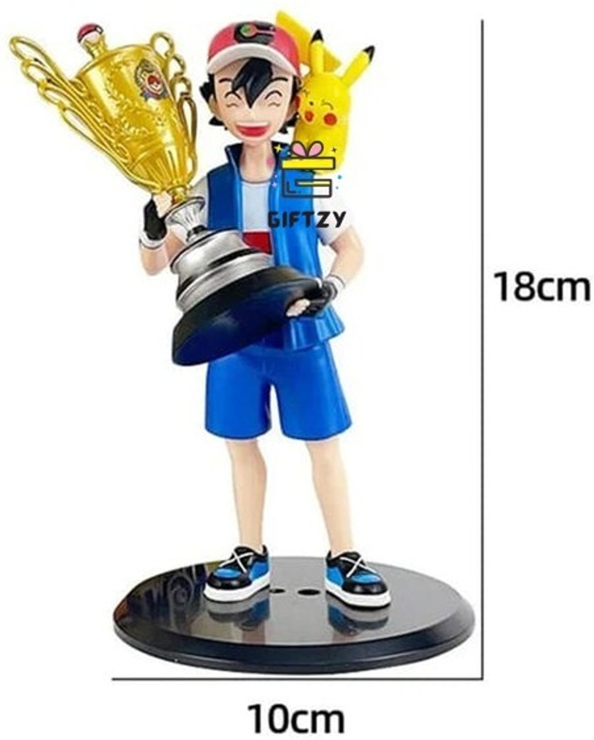 Image of GT Gala Time Pokemon Ash with Pikachu 18 cm Action Figure Collector Display Toy