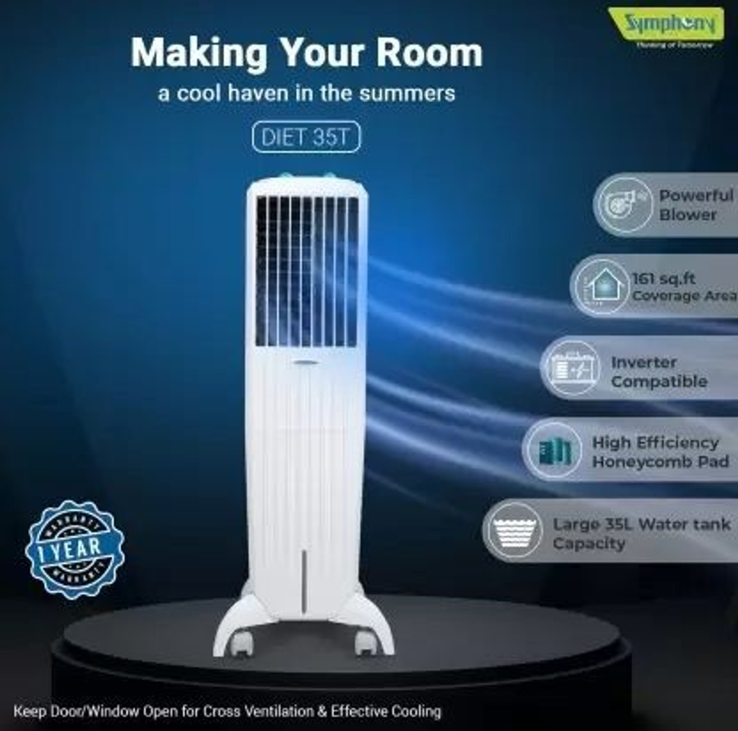 Image of Symphony 35 L Room /Personal Air Cooler