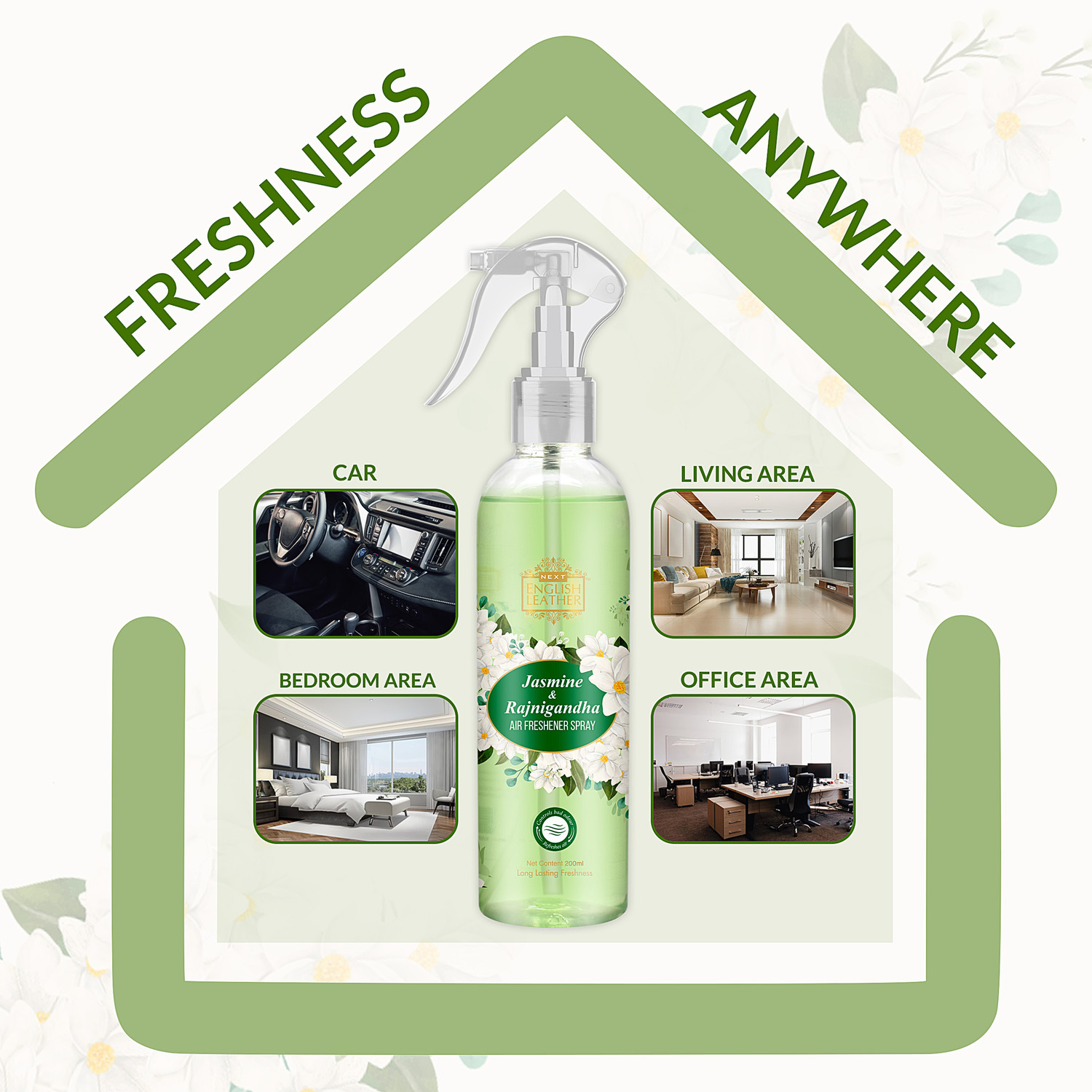 Image of NEXT Lavender+ Jasmine & Rajnigandha Air Freshener Car Freshener Spray English Leather Lavender + Jasmine Rajanigandha