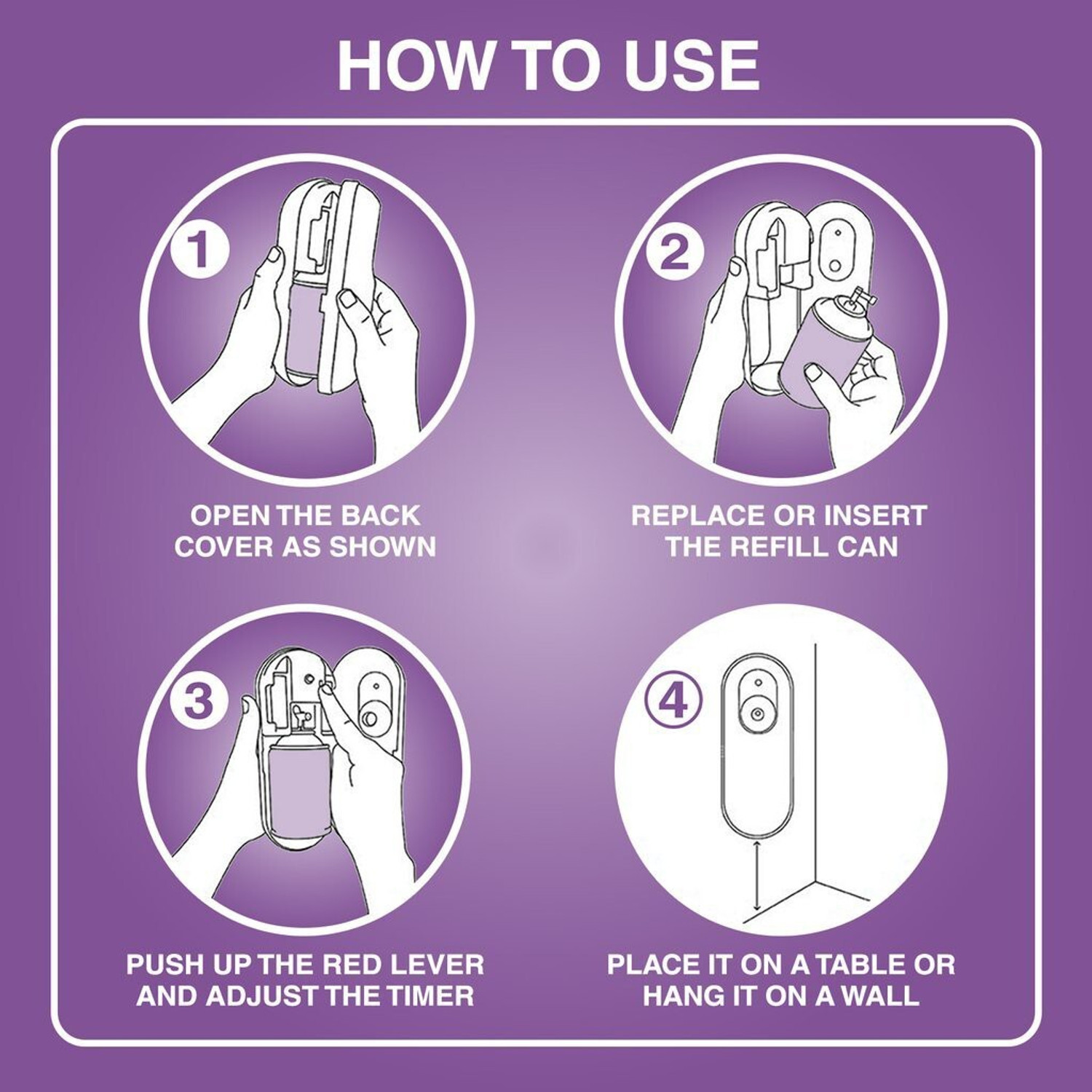 Image of Godrej violet valley bloom Automatic Spray matic automatic air freshener kit with flexi control violet valley bloom