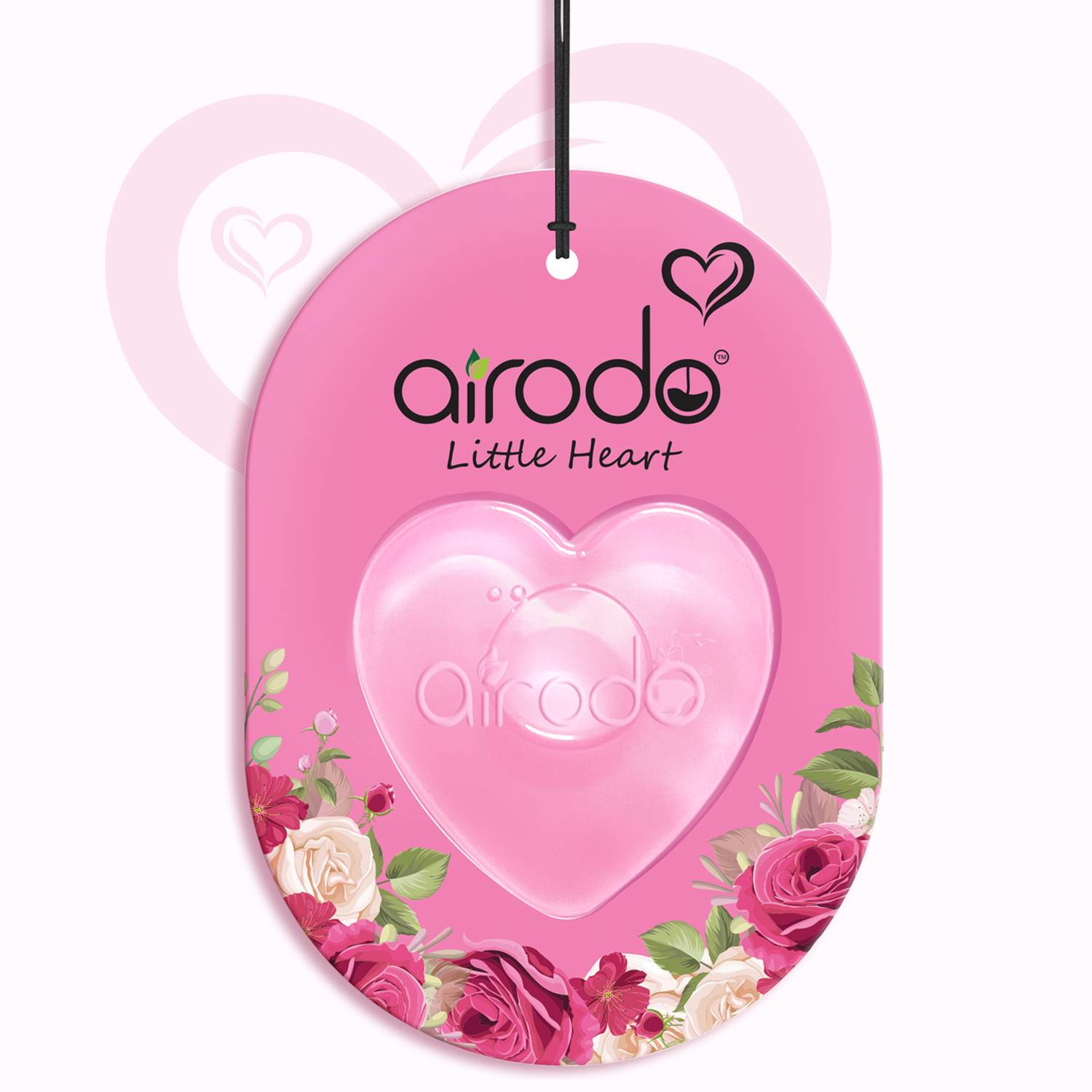 AIRODO Pink Petal Car Freshener Diffuser Little Heart Car Hanging