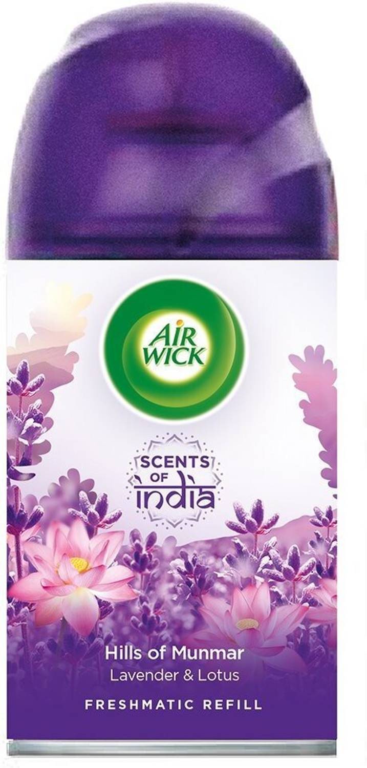 Airwick LAVENDER, LOTUS Car Freshener Spray, Refill HILLS OF MUNNAR