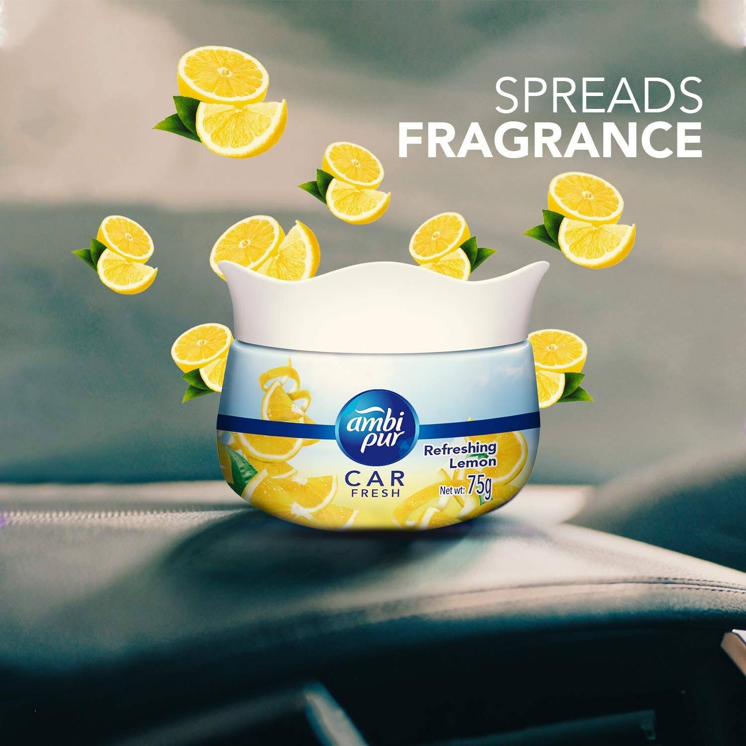Ambipur Lemon Car Freshener Spray Refreshing Lemon Car Freshner 75G 1Pcs