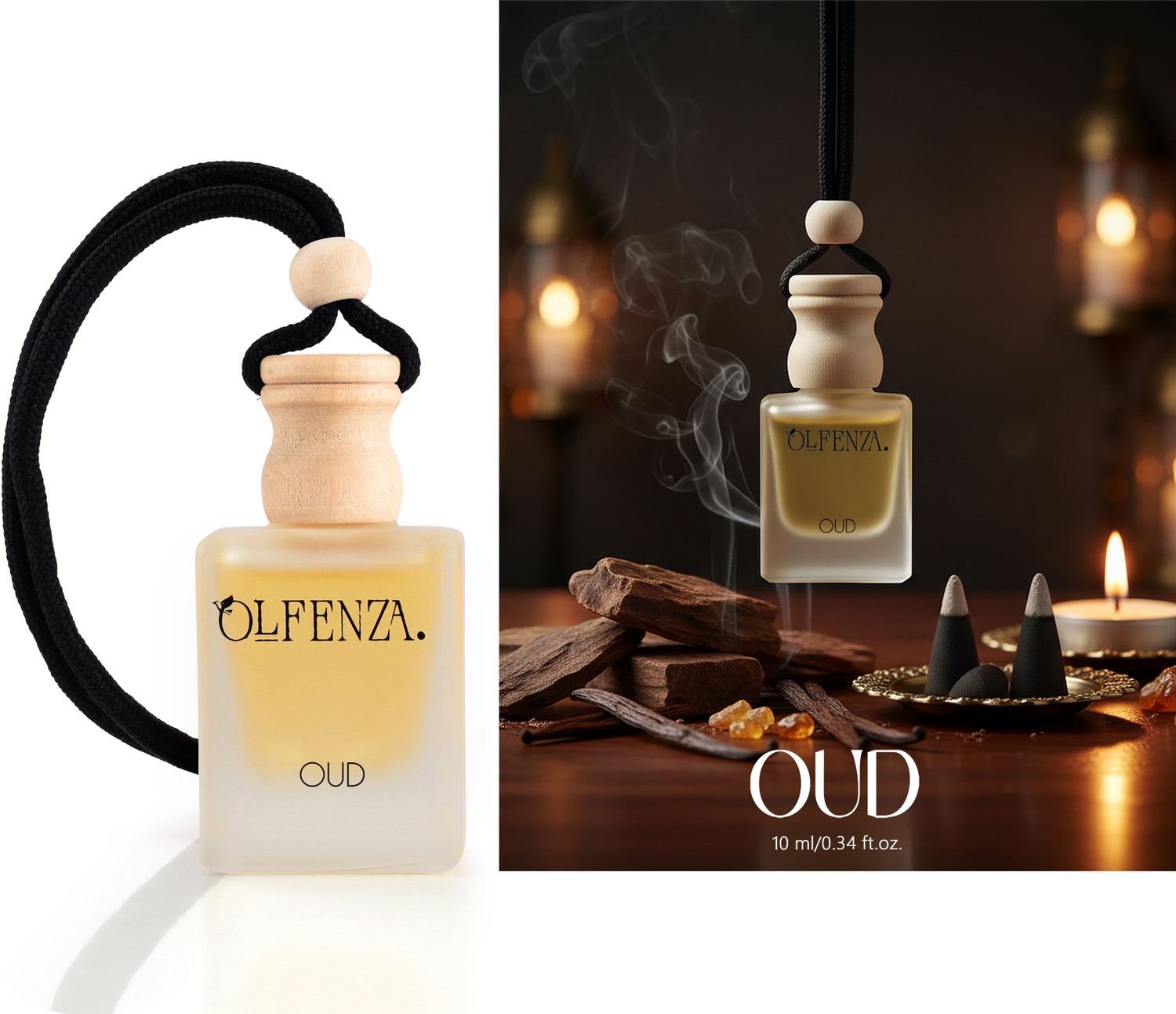 Image of OLFENZA Oud Car Freshener Car Freshener Diffuser Hanging Perfumes LongLasting Fragranc