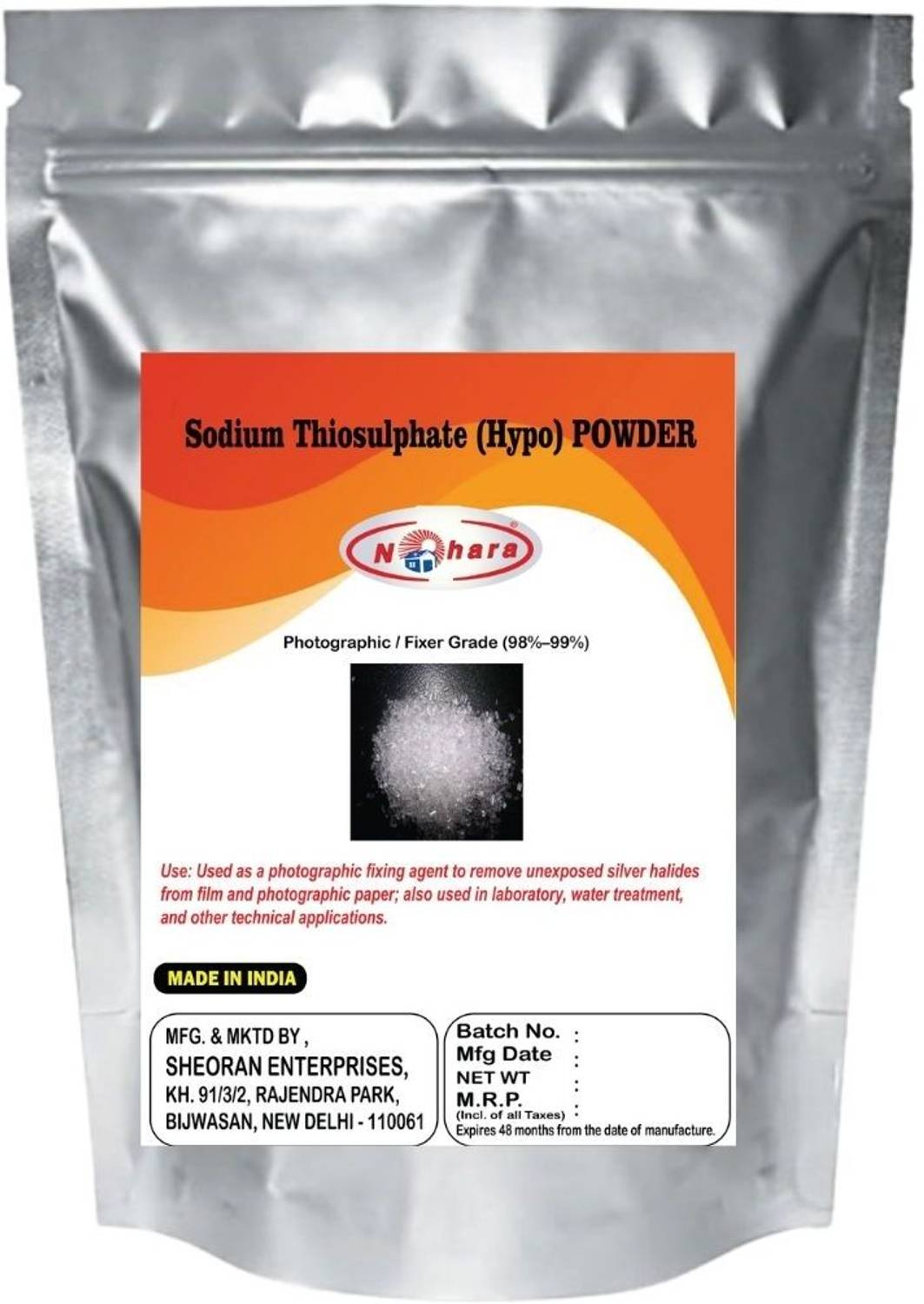 NOHARA Sodium Thiosulphate Photographic Fixer Powder - Image 2