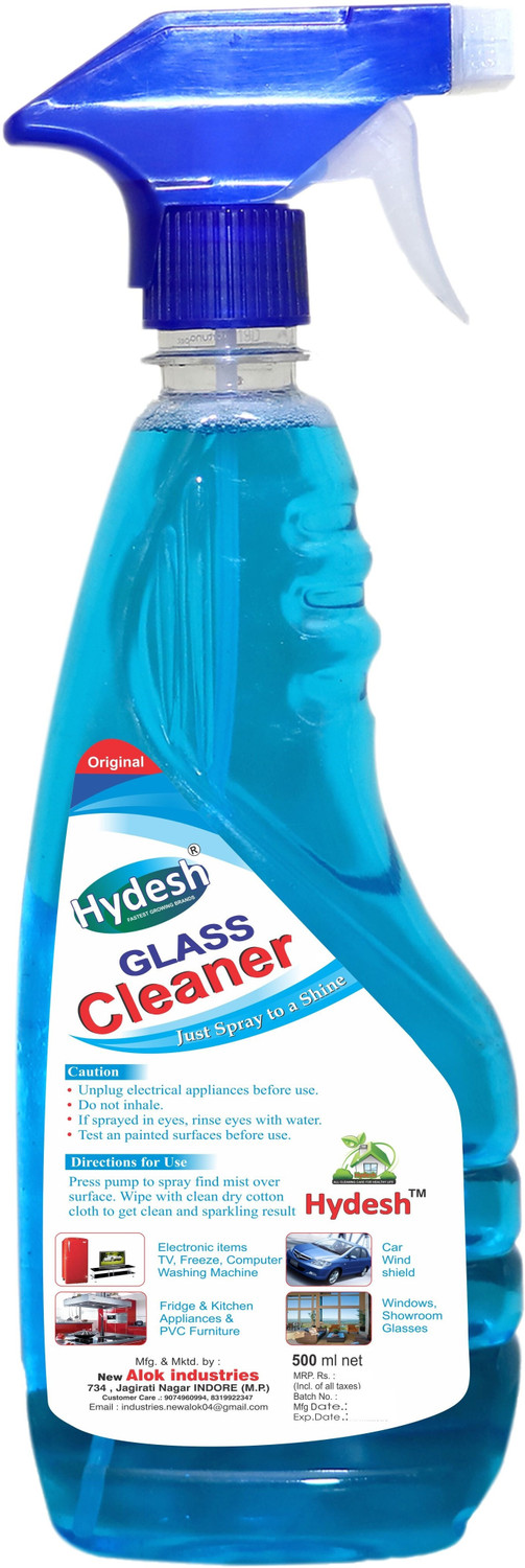 Image of hydesh 2X Double Power Shine Glass & Household Cleaner Just Spray to a shine