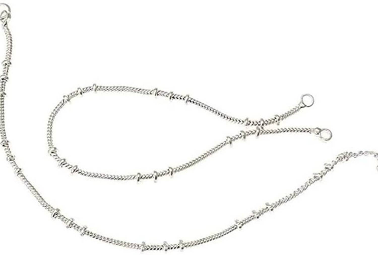 AANYACRYSTAL Anklet for girls & women.,......Gith Sterling Silver Anklet