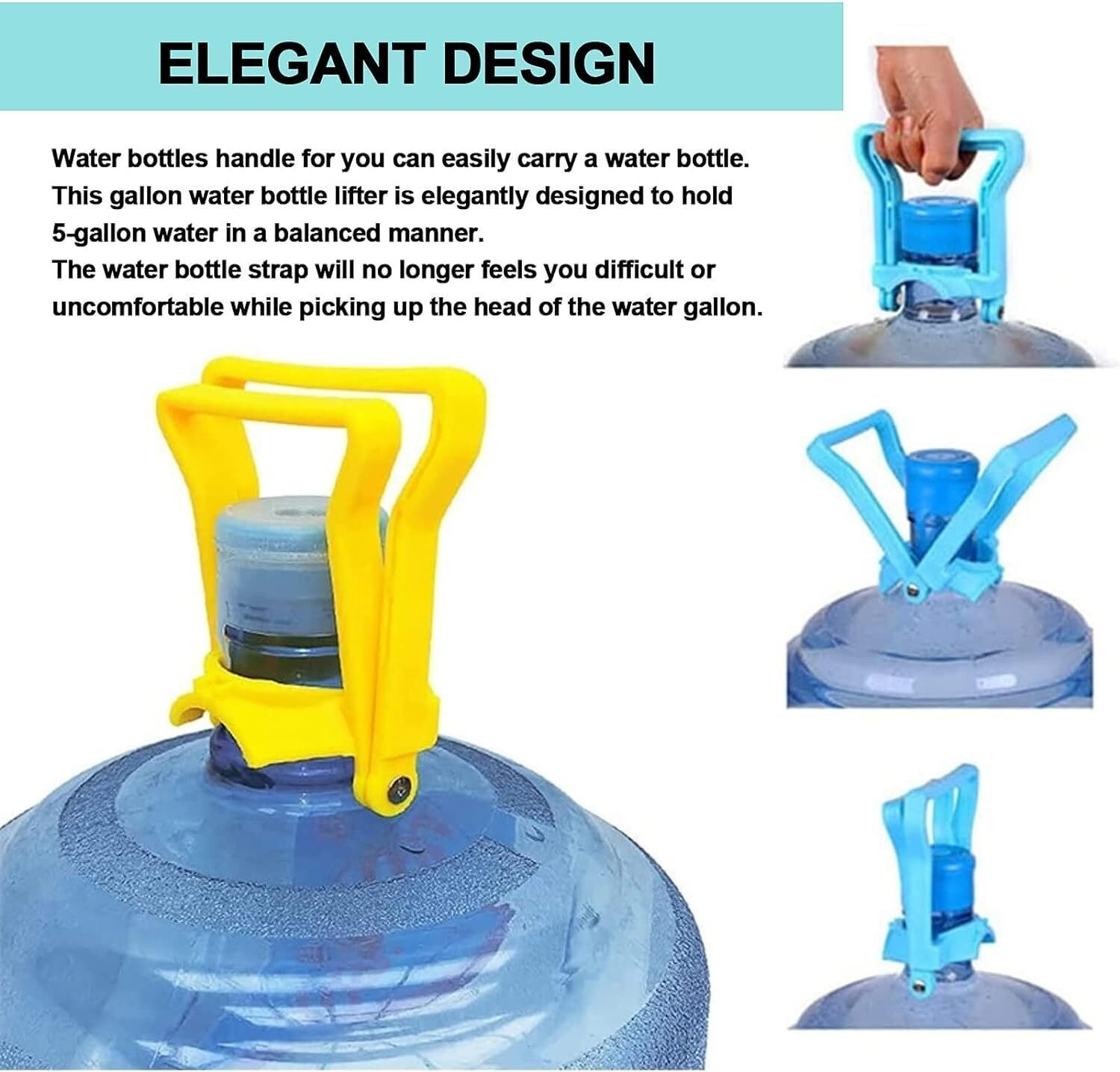 Image of JANMESH ENTERPRISES Water can Lifting Holder Carry Bottled Pail Bucket Handle (20Ltr Bottle Lifter) Appliance Knob