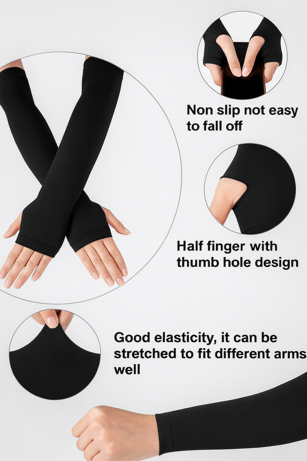 Image of Orvax Polyester Arm Sleeve For Men & Women
