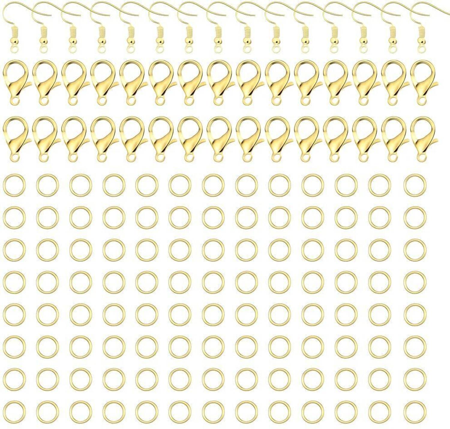 ambitieux New 30 Earring Hooks, 50 Lobster Clasps, 100 Jump Rings