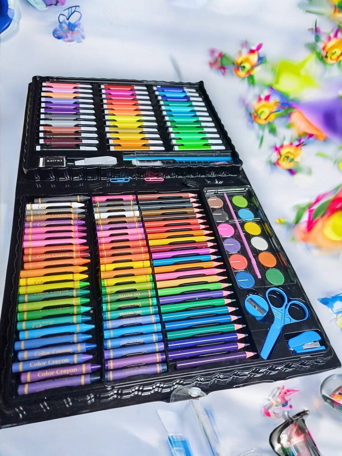 Nafhotoz Kids Creative 150 pcs Art & Craft Coloring Box - Image 1