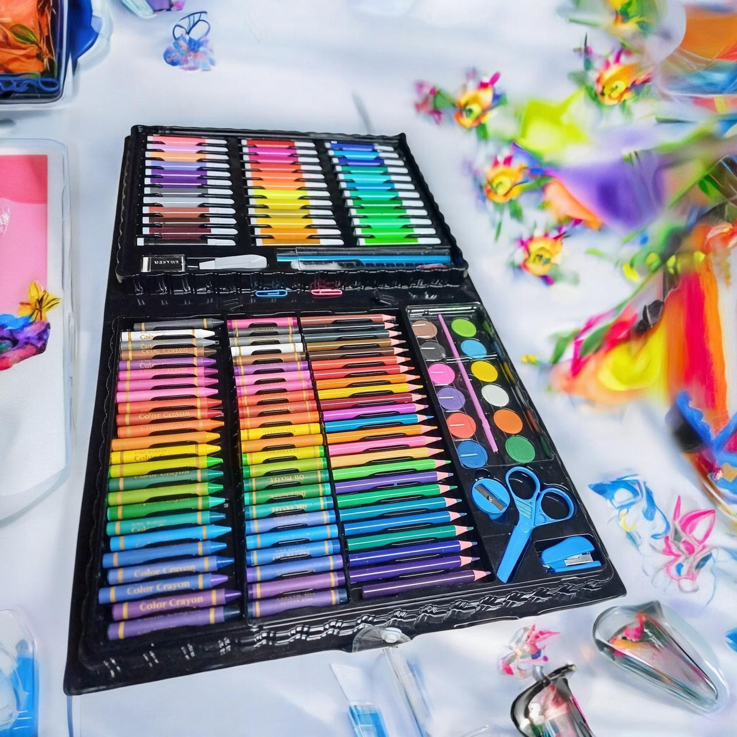 Image of Nafhotoz Kids Creative 150 pcs Art & Craft Coloring Box
