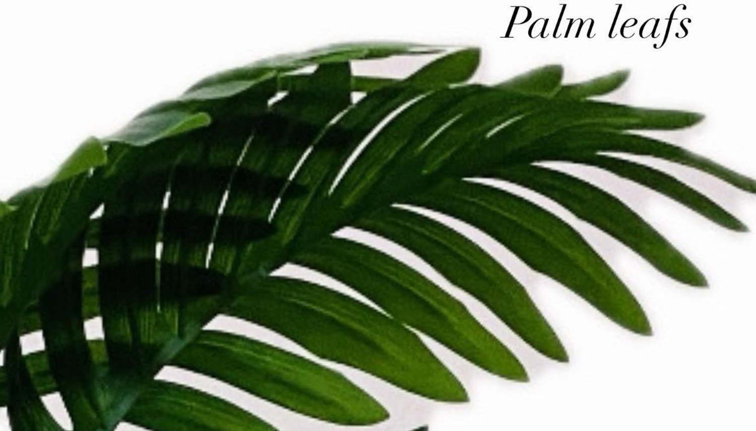 Image of GudiyaEnt Artificial Green 18 Leafs Palm Tree Plant With Pot Artificial Plant Home Decor Artificial Plant with Pot