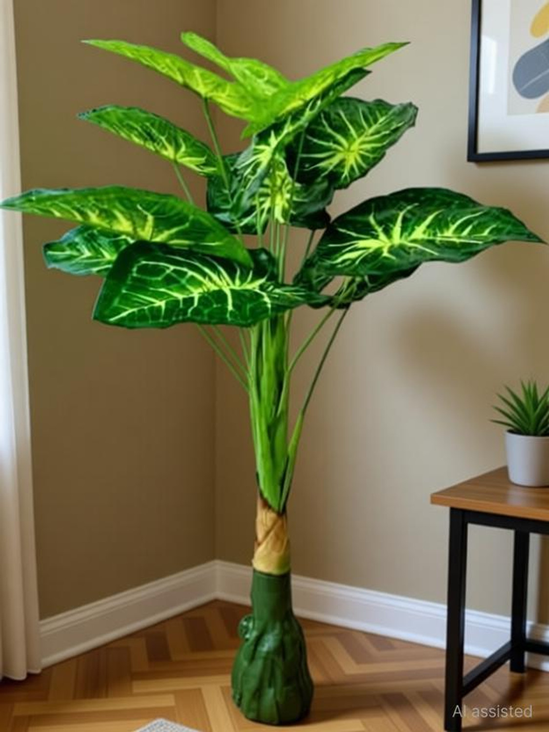 Image of KAYKON Artificial Plant Green Money Plant For Home Decor - 3 Feet Artificial Plant