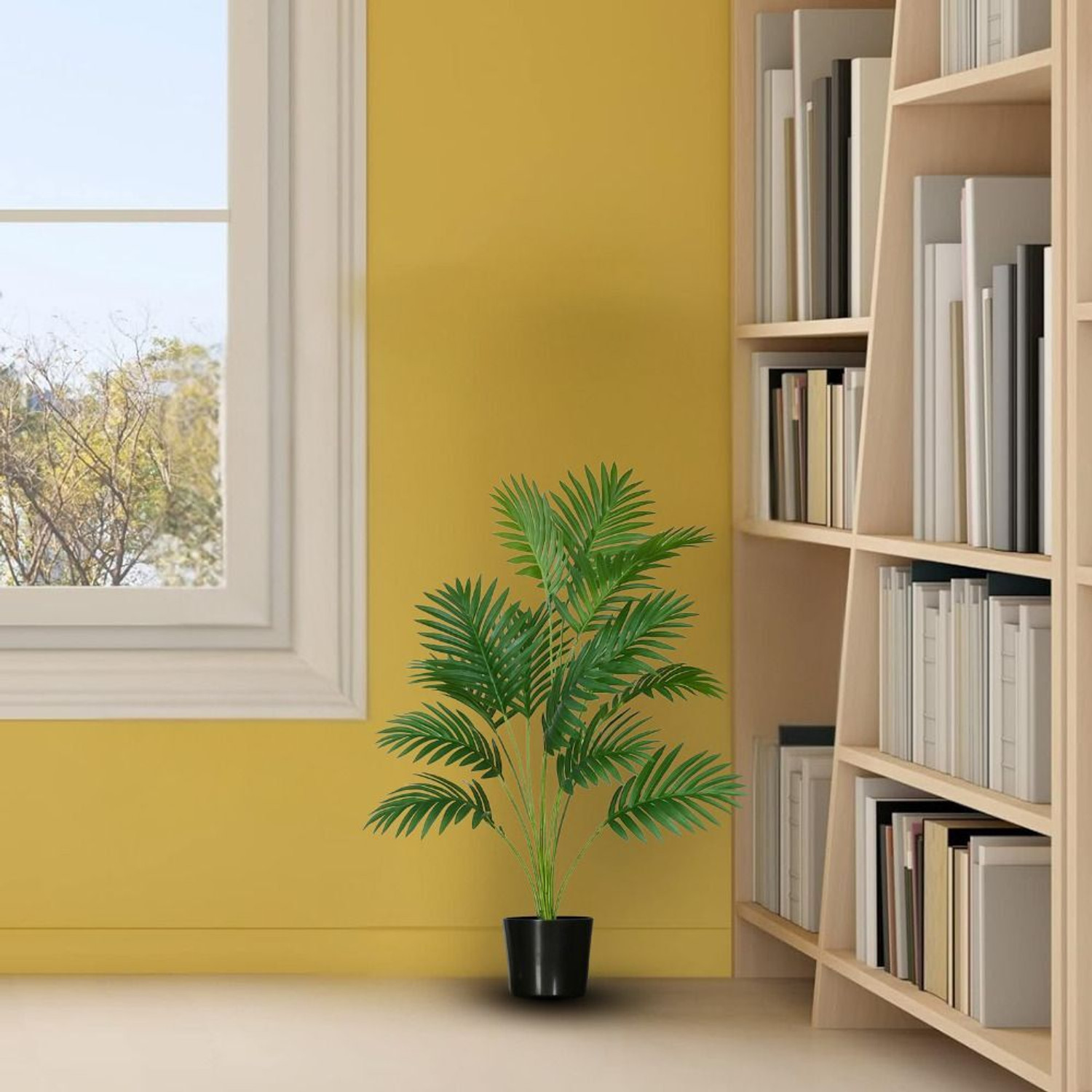 Image of De Gardenia Artificial Areca Palm Plant with 12 Leaves Artificial Plant