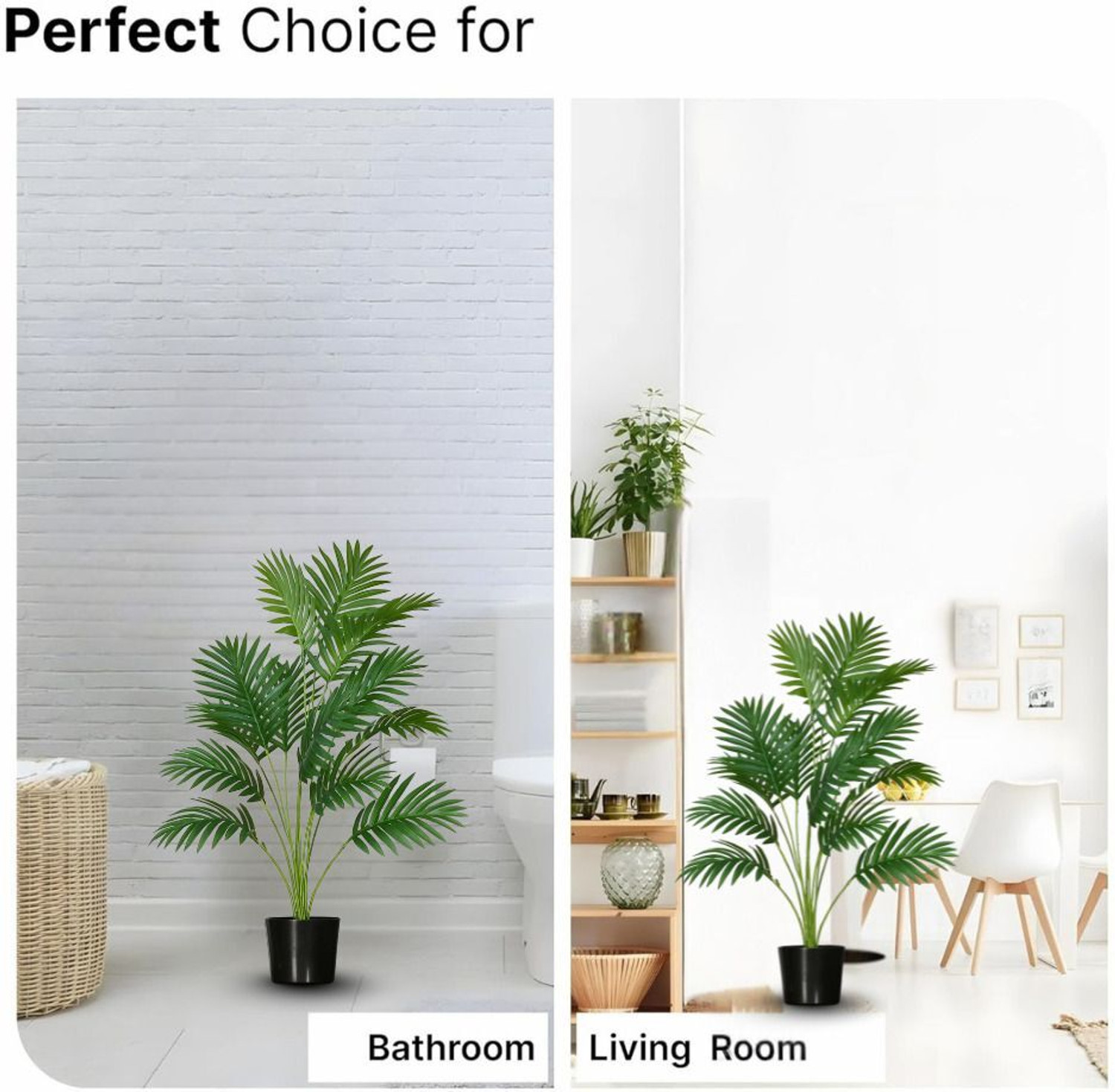 Image of De Gardenia Artificial Areca Palm Plant with 12 Leaves Artificial Plant