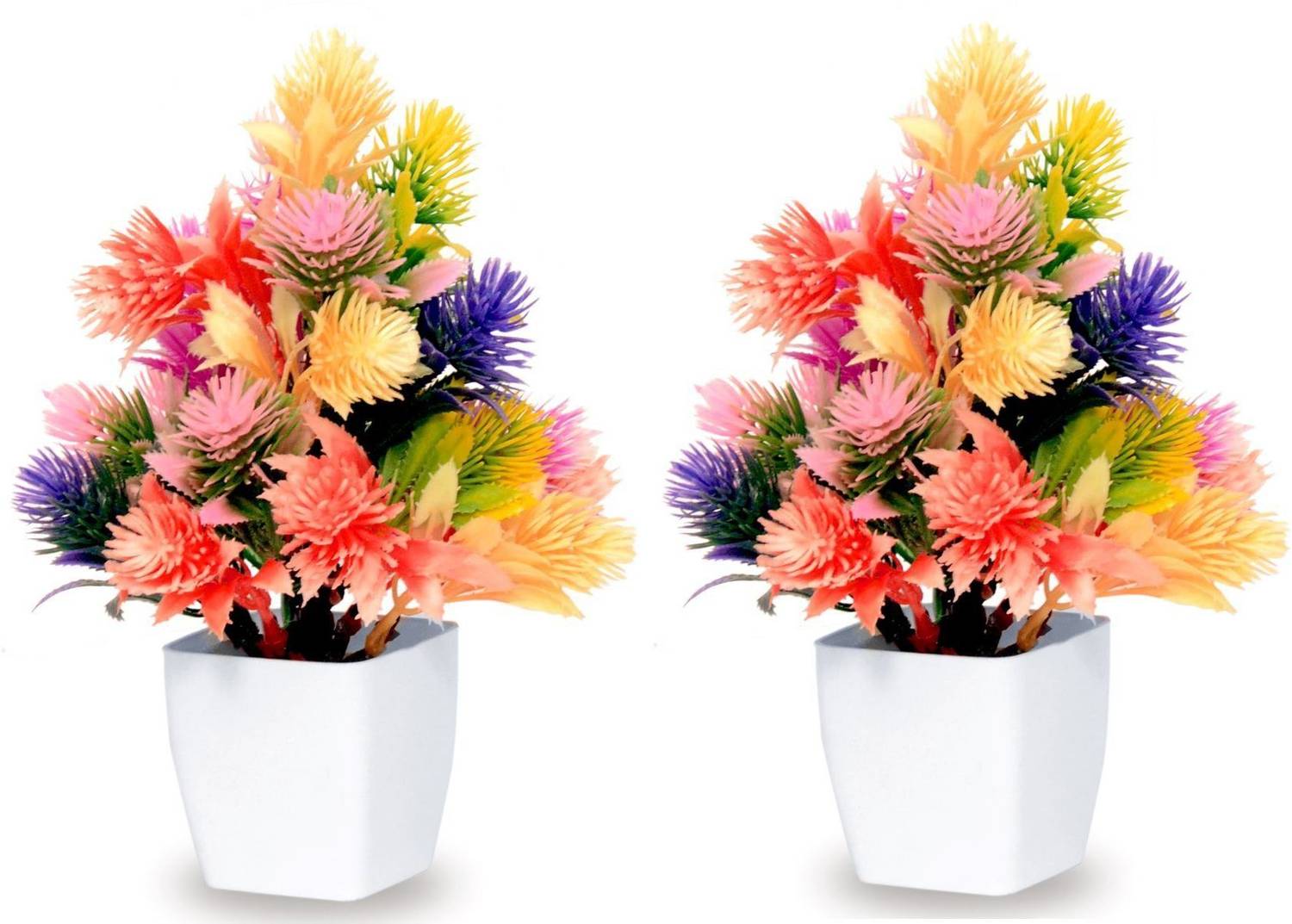 Anuash Artificial Flower Pots Plants with Pot Plants for Home Decor, Living Room Bonsai Wild Artificial Plant  with Pot