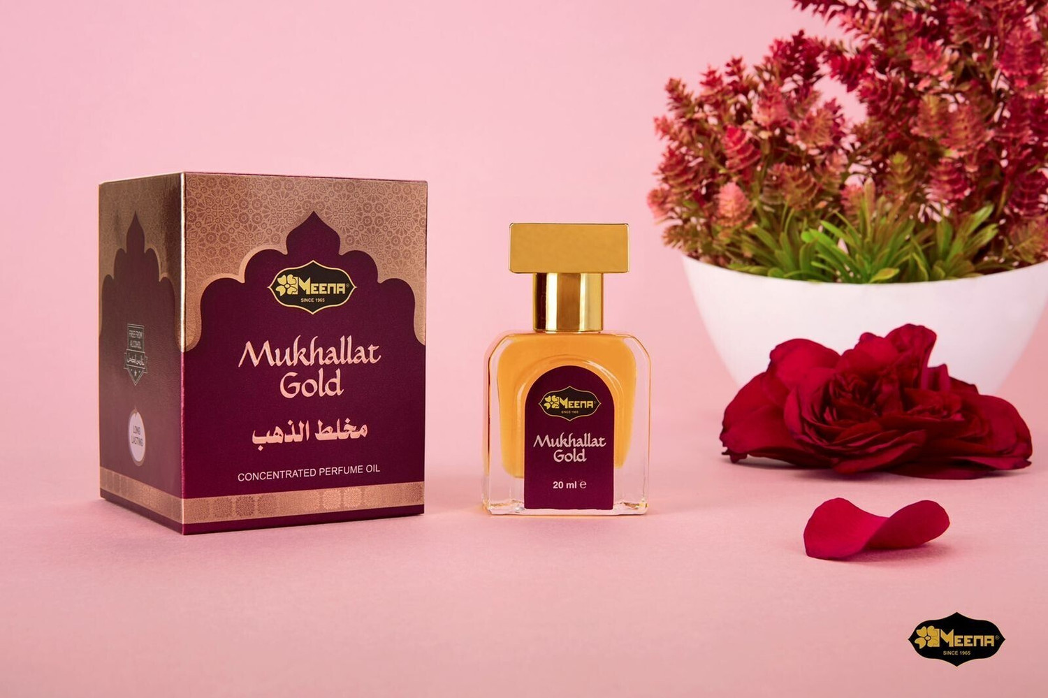 Image of MEENA Mukhallat Gold Floral Attar