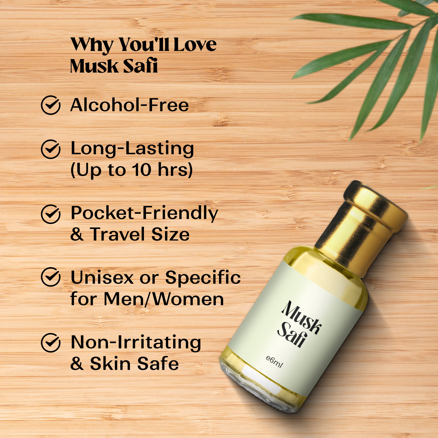 Image of Binawf Musk Safi Luxury Attar | Unisex | 100% Alcohol Free | Long Lasting Perfume Floral Attar