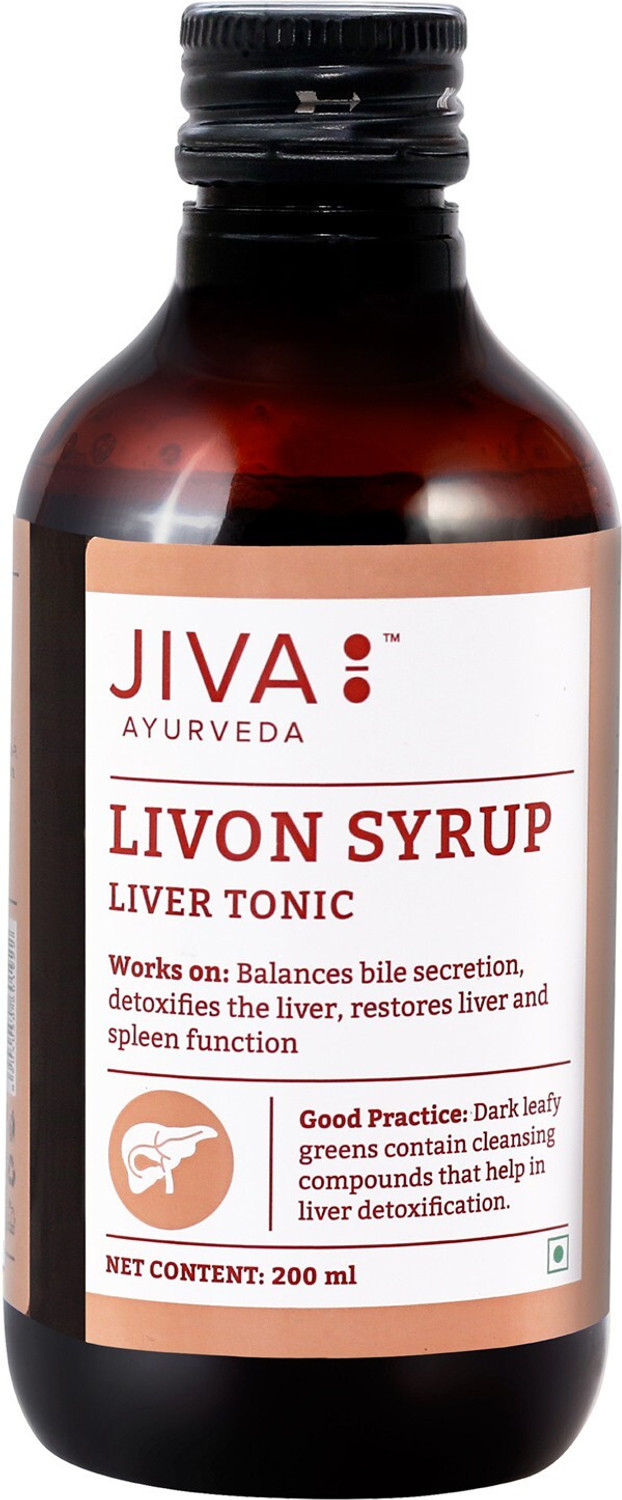 Image of JIVA Livon Syrup - Strengthens & Detoxifies The Liver - 200 ml Each - Pack of 2 (Pack of 2, 200 ml)